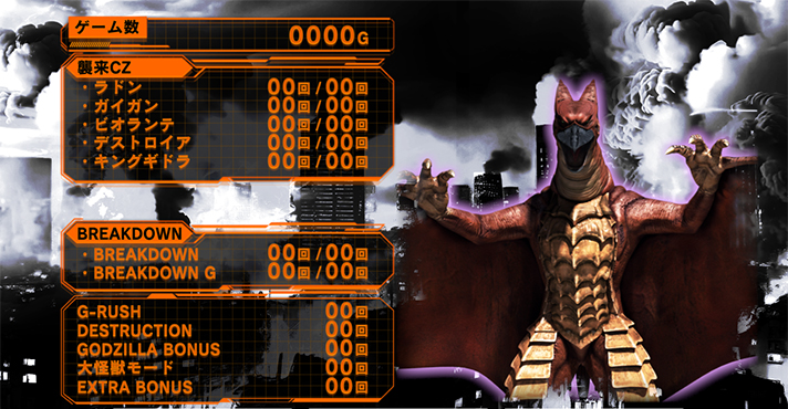 ゴジラメニュー画面天国示唆